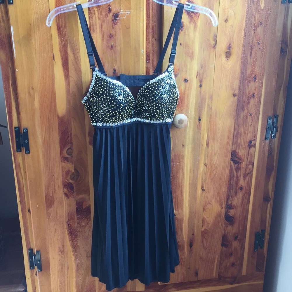 Sexy little black dress with sequins